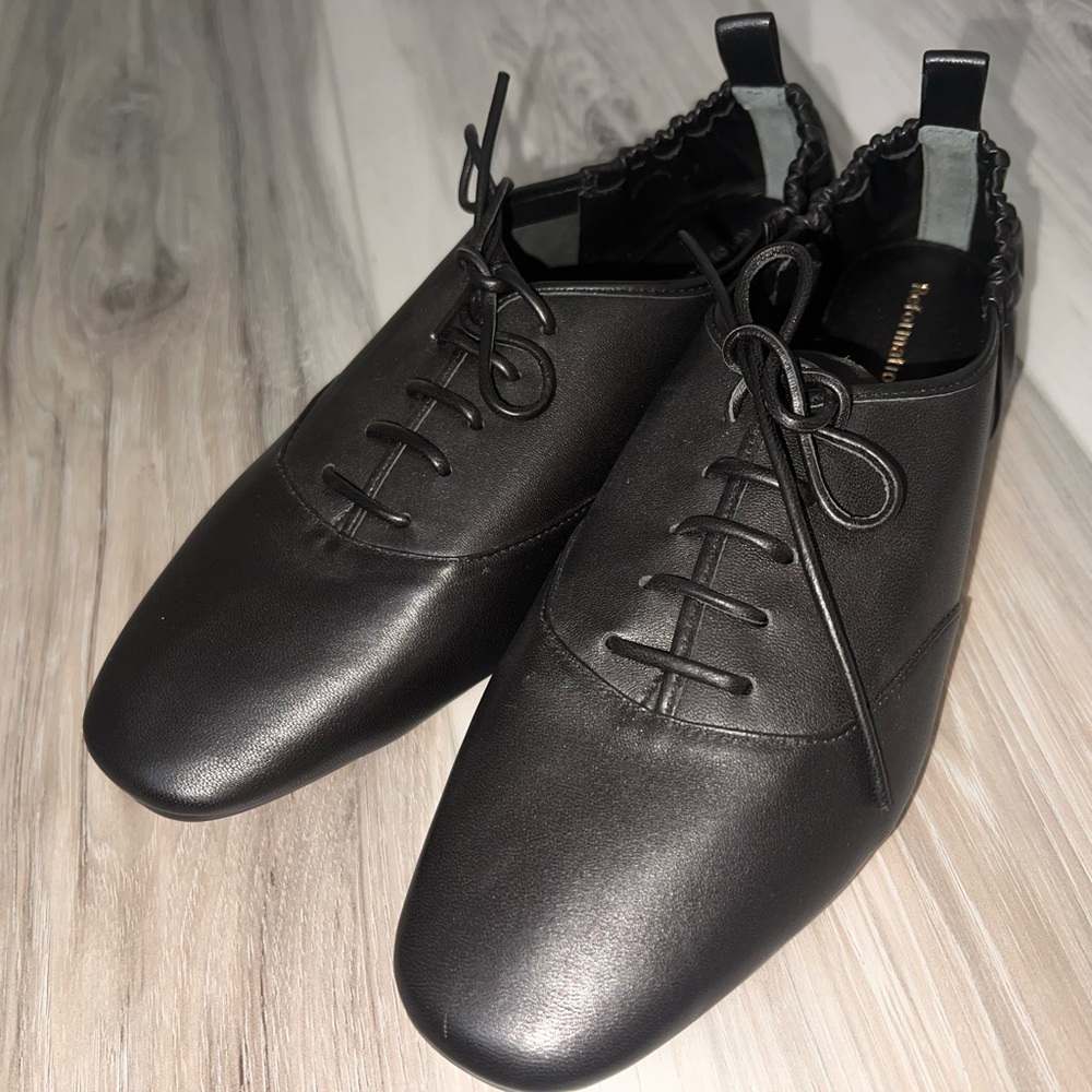 Reformation Marie Lace-up Oxford Black - Size 7.5 - Picture 6 of 8